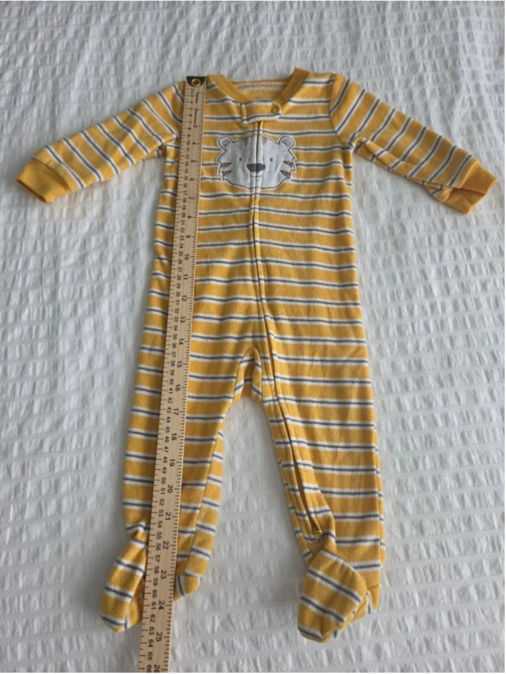Just One You Made by Carter's Baby Fleece Footed Sleeper 9 Months Yellow Bear St
